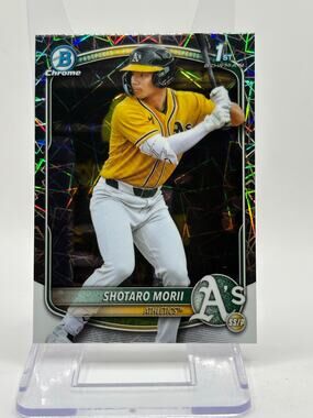 2025 Bowman Chrome Prospects Shotaro Morii 1st Bowman Lazer Refractor Athletics